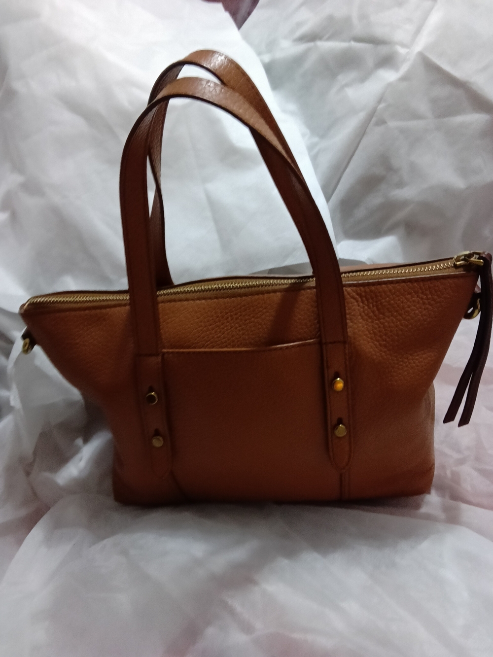 #F13 Fossil Jenne Unisex Leather Satchel